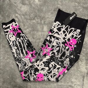 Ultracor Black and Pink graffiti Leggings